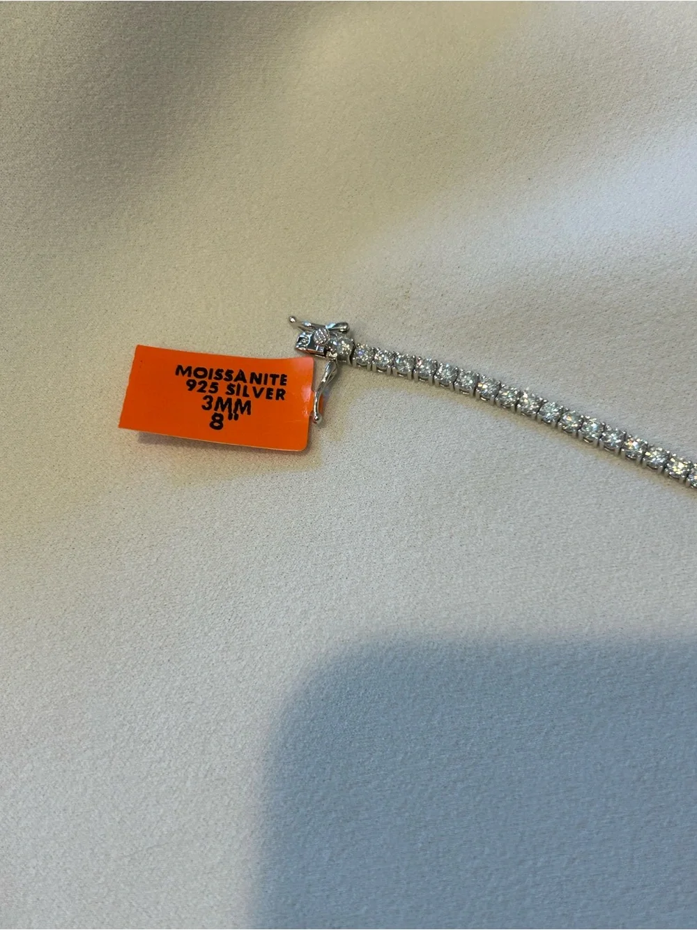 Sterling Silver Tennis Bracelet with Moissanite Stones - Women's Jewelry - Picture 4 of 7